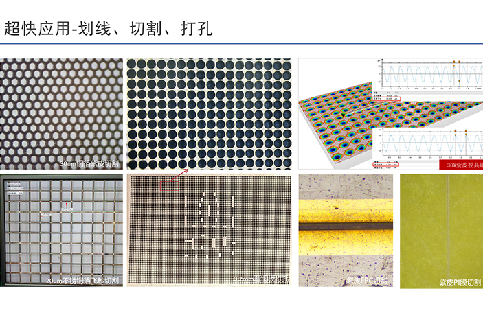 超快應用-激光劃線、切割、打孔